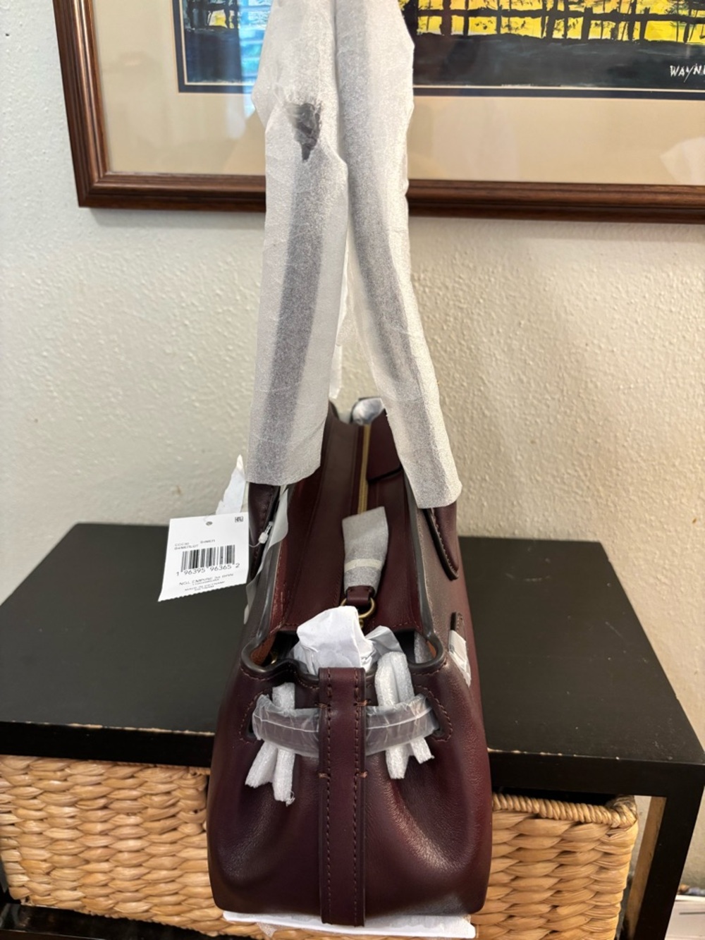 Authentic NWT Coach Empire Carryall 34 Leather Satchel in Merlot - Picture 6 of 8